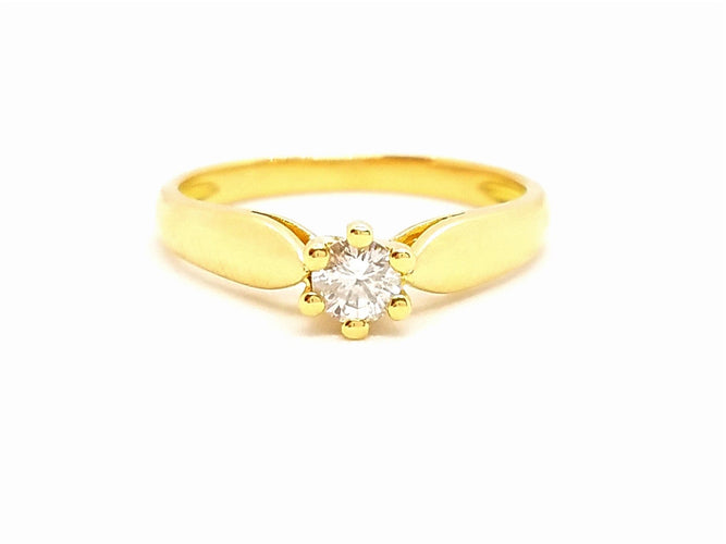 Bague 51 Bague Solitaire Or jaune Diamant 58 Facettes 718109CN