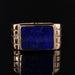 Bague 50 Chevalière or et lapis lazuli 58 Facettes 20-573-48