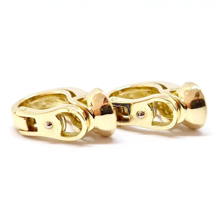 Boucles d'oreilles Boucles d'oreilles ancienne or jaune 18 carats saphirs diamants 58 Facettes