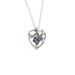 Silver Sapphire Heart Necklace Necklace 58 Facettes