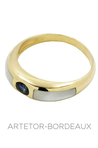 Bague 55 Bague nacre et spinelle 58 Facettes 27411