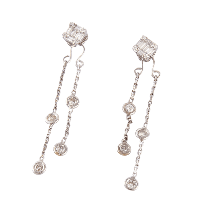 Boucles d'oreilles Boucles d'oreilles Chaînette Diamants 58 Facettes