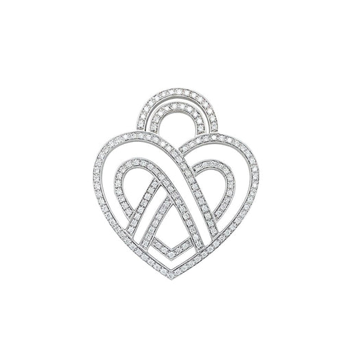 Pendentif Pendentif Poiray, "Coeur Fil", or blanc, diamants. 58 Facettes 30212