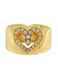 Ring 52 O.J. Perrin - Heart Motif Ring in yellow gold and diamonds 58 Facettes