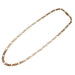 Mixed alternating curb chain necklace, rose gold. 58 Facettes 30306