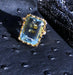 Bague 54 Bague vintage aigue-marine et diamants 58 Facettes 19-040-51