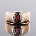 Ring 61 Garnet bangle ring in pink gold 58 Facettes 20-195-57