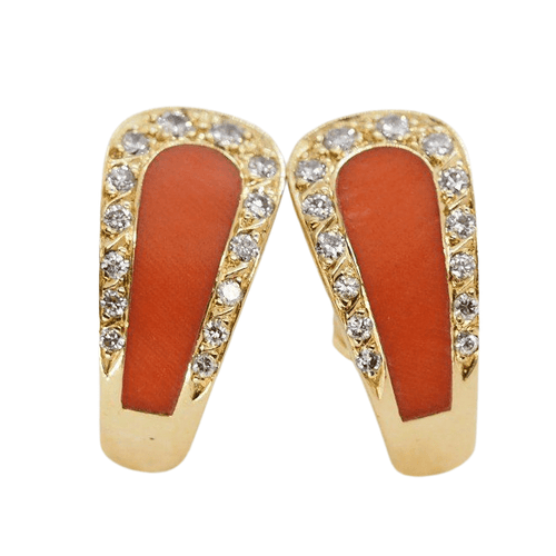 Boucles d'oreilles Boucles d'Oreilles Corail Et Diamants 58 Facettes 30530