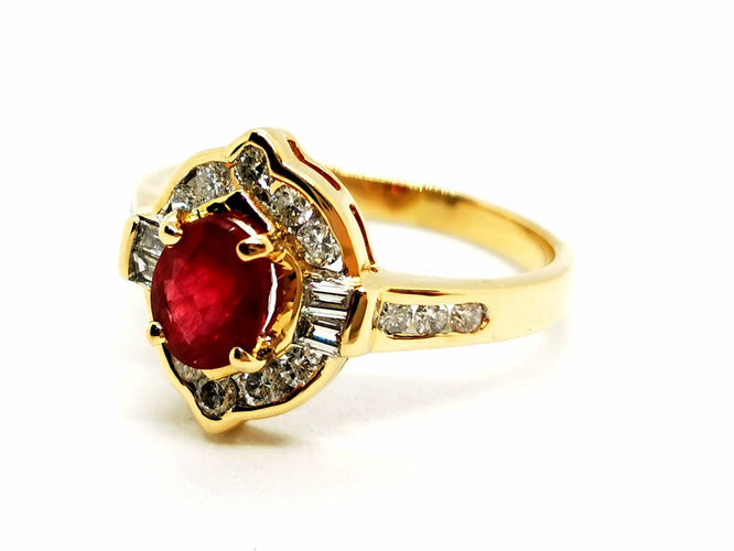 Bague 52 Bague Or jaune Rubis 58 Facettes 1157620CN