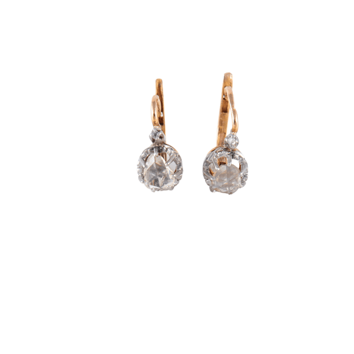 Boucles d'oreilles Boucles d'oreilles Dormeuses Diamants taille rose 58 Facettes