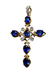 Sapphire & Diamond Cross Pendant Pendant 58 Facettes B44B