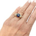 Ring 53 Ring in yellow gold, diamonds and sapphire. 58 Facettes 30520
