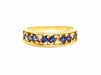 Bague 55 Bague Demie alliance Or jaune Saphir 58 Facettes 749301CN