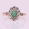Bague 53 Bague ancienne pompadour émeraude diamants 58 Facettes 19-528-48