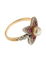 Bague 53 Bague en or jaune, perle et rubis naturels 58 Facettes