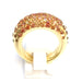 Ring 55 Chaumet ring "Caviar" model in yellow gold, orange sapphires. 58 Facettes 24385-1
