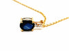 Necklace Necklace Chain + pendant Yellow gold Sapphire 58 Facettes 1152840CD