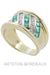 Ring 56 Emerald bangle ring 58 Facettes 28831