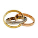 Ring 61 Cartier “Trinity” ring 3 golds and diamonds. 58 Facettes 30449