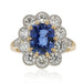 Ring 55 Sapphire diamond pompadour ring 58 Facettes AG9HN-55