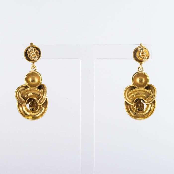 Boucles d'oreilles Pendants d'oreilles anciens or jaune 58 Facettes 19-178D