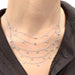 Necklace Drapery necklace in white gold and diamonds. 58 Facettes 29476
