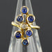 Ring 50 Modernist sapphire diamond ring 58 Facettes 17-081B-50