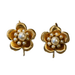 Earrings Flower and pearl earrings 58 Facettes