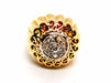 Ring 53 Art Deco Ring Yellow Gold Diamond 58 Facettes 588127CN