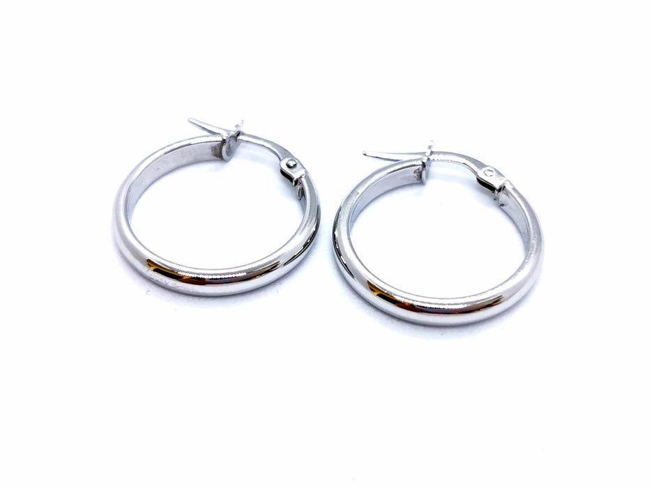 Boucles d'oreilles Boucles d'oreilles Créoles Or blanc 58 Facettes 990296CD