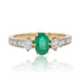 Ring 52 Emerald diamond ring 58 Facettes AG1402BE-52