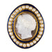 Brooch Cameo brooch blue enamel pearls 58 Facettes 14-105-8377620