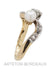 Ring 45 You and me pearl and diamonds 58 Facettes 34681