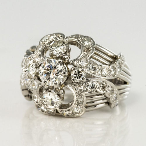 Bague 57 Bague dôme vintage diamants 58 Facettes 19-337-54