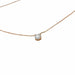 Pendant necklace in rose gold, diamond. 58 Facettes 29313