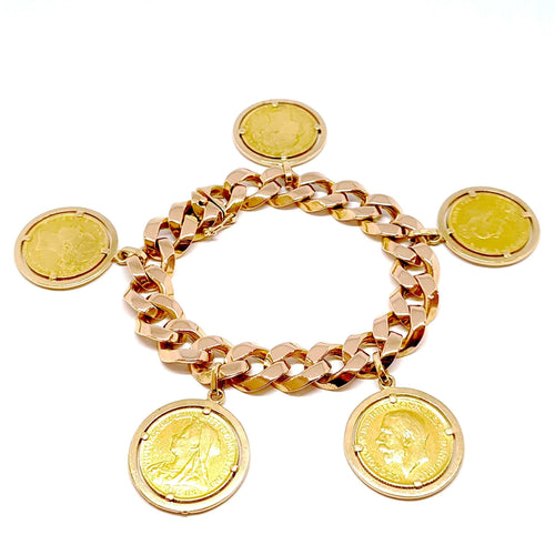 Bracelet Bracelet gourmette en or rose, or jaune 58 Facettes
