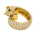 Ring 53 Cartier “Panthère de Cartier” ring in yellow gold, diamonds, emeralds and onyx. 58 Facettes 29384-1