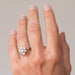 Ring 53 Platinum daisy diamond ring 58 Facettes G59-53