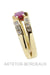 Ring 50 Modern ruby ​​and diamond ring 58 Facettes 17971