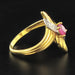 Ring 48 Modern ruby ​​diamond ring 58 Facettes 8097-8389817-50