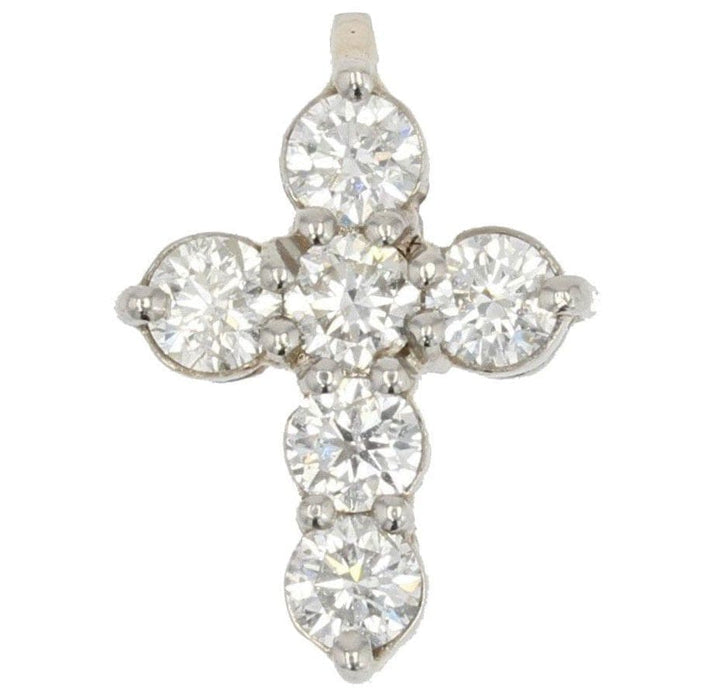 Pendentif Croix diamants en platine 58 Facettes AG1389BW