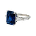 Ring 52 5,17-carat sapphire ring in white gold set with trapeze-cut diamonds. 58 Facettes 30390