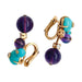 Earrings Cartier “Délices de Goa” earrings in pink gold, amethysts, diamonds and turquoise. 58 Facettes 30107