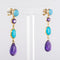 Boucles d'oreilles Boucles d'oreilles améthystes turquoises 58 Facettes 15-272
