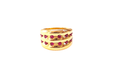 Ring 53 Gold and ruby ​​bangle ring 58 Facettes JoncVG.rub.