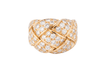 Ring Van Cleef and Arpels ring pattern grid pattern in yellow gold and diamonds 58 Facettes 0