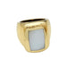 Ring 51 Van Cleef & Arpels ring, “Babylone” collection, yellow gold, mother-of-pearl. 58 Facettes 30447