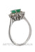 Ring 53 Emerald daisy ring 58 Facettes 35861