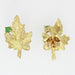 Boucles d'oreilles Boucles d'oreilles feuilles de vigne et émeraudes 58 Facettes 21-190