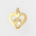 Pendentif Pendentif or jaune coeur et perle 58 Facettes 21-275A